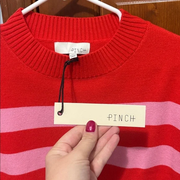 Pinch | Bold Red and Pink Sweater - Picture 3 of 6